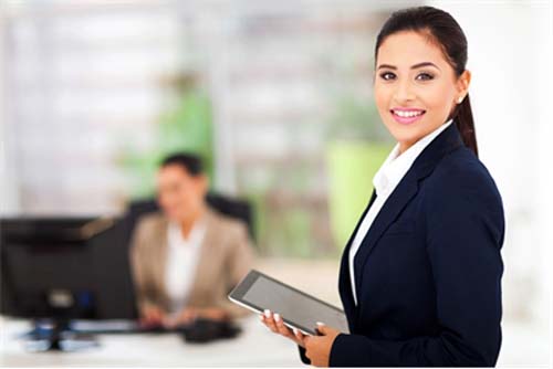 Woman with an ipad